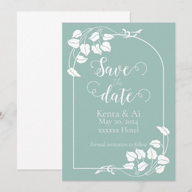 Anuncio Boda de Moda natural salva la fecha (Anverso / Reverso)