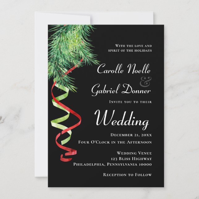 Anuncio Boda de Navidades de Boughs & Streamers (Anverso)