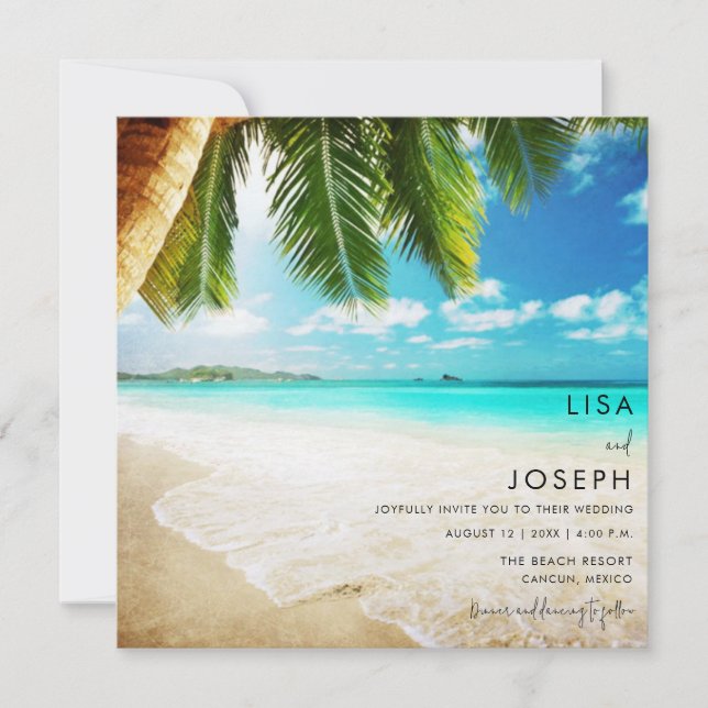 Anuncio Boda de playa de destino (Anverso)