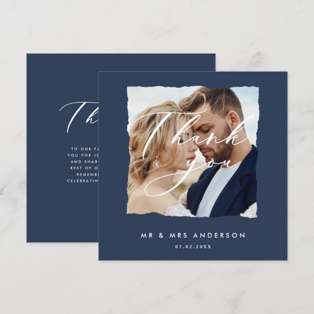 Anuncio Boda de tipografía elegante de escritura moderna (Anverso / Reverso)