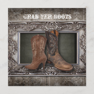 Anuncio Boda de vaquero country occidental grunge