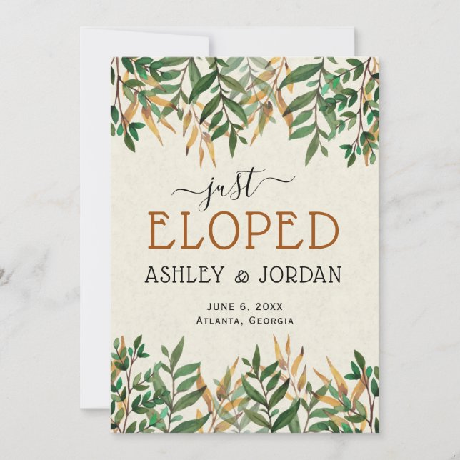 Anuncio Boda Eloped (Anverso)