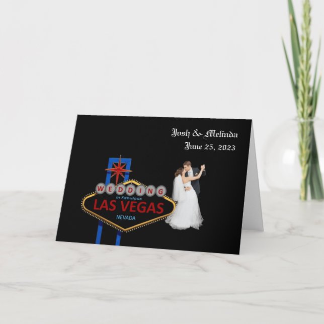 Anuncio Boda en La Vegas Card (Anverso)