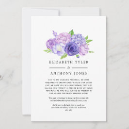 Anuncio Boda Floral de Violeta Ultra Reducida Lista de Inv