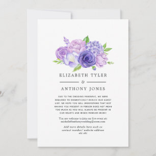 Anuncio Boda Floral de Violeta Ultra Reducida Lista de Inv