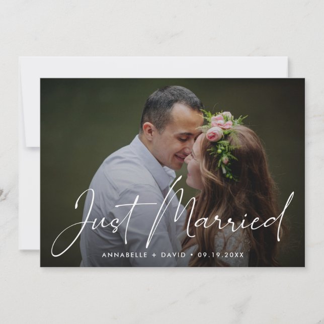 Anuncio Boda fotográfico elegante recién casado (Anverso)
