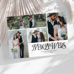 Anuncio Boda fotográfico múltiple White Newlyweds