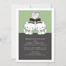 Anuncio Boda gay de dos Grooms Cat