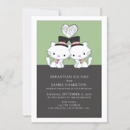 Anuncio Boda gay de dos Grooms Cat