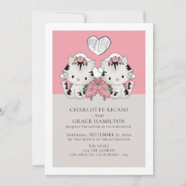 Anuncio Boda gay tema a gato de dos novias