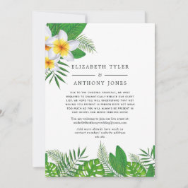 Anuncio Boda hawaiano Aloha Luau Lista reducida de invitad