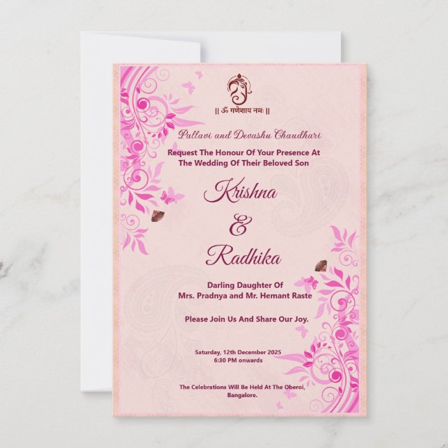 Anuncio Boda india Ganesha rosa  (Anverso)