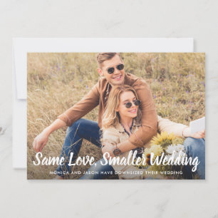 Anuncio Boda más pequeña mismo amor foto clásico azul