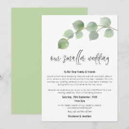 Anuncio Boda más pequeña Reducir tamaño Letra moderna Euca