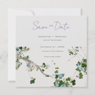 Anuncio Boda Matrimonio Minimalista Caligrafía Floral