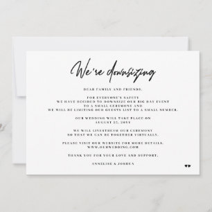 Anuncio Boda minimalista elegante más pequeña reducida
