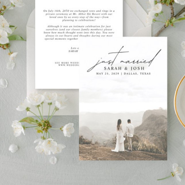 Anuncio Boda Minimalista moderno solo casado (Subido por el creador)