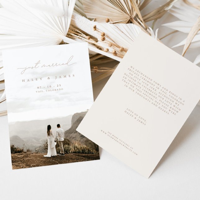 Anuncio Boda Minimalista moderno solo casado (Subido por el creador)