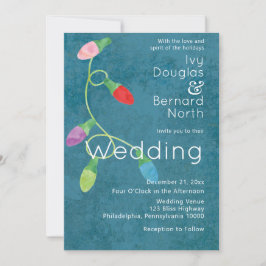 Anuncio Boda Navidad moderno con luces de vacaciones