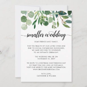 Anuncio Boda Pequeña Chic Reducción de Planes Cambio Folla