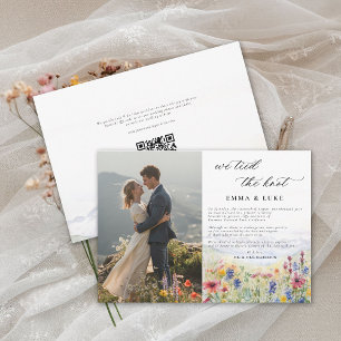 Anuncio Boda QR Foto de Montaña Flores Silvestres Fuga
