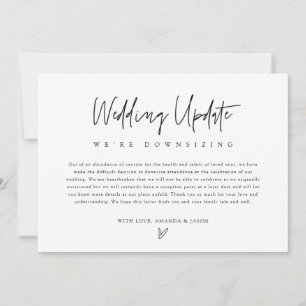 Anuncio Boda Reducida, Cambio de Boda Moderna, COVID