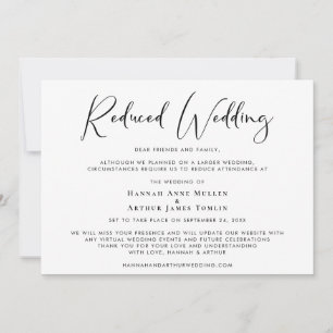 Anuncio Boda Reducida con Caligrafía Elegante