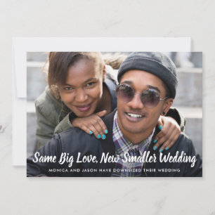 Anuncio Boda Reducida Mismo Amor Foto Clásico Azul