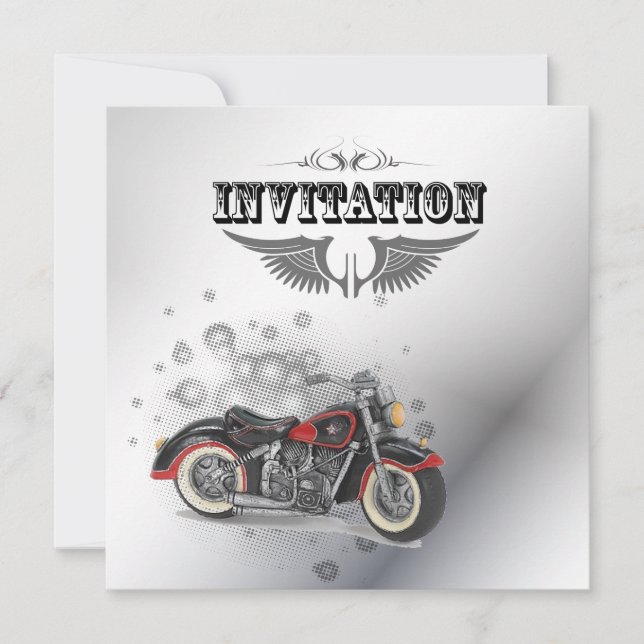 Anuncio Boda rústica grunge de motociclista (Anverso)