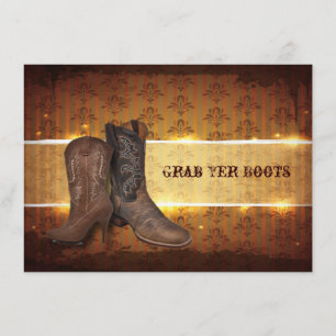 Anuncio boda vaquero afligido del país occidental