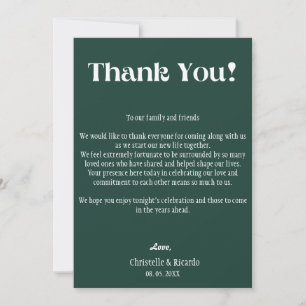 Anuncio Boda verde esmeralda configuración de lugar gracia
