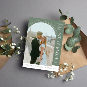 Anuncio Boda verde moderna simplicidad floral 1