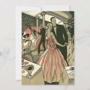 Anuncio Boda Vintage Art Deco, primer baile de recién casa