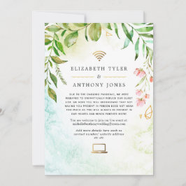 Anuncio Boda virtual de vegetación con cristal dorado geom