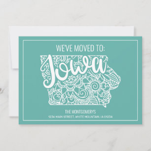 Anuncio Boho floral Verde azulada Mandala estado Iowa en m