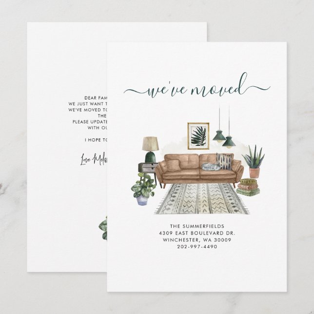 Anuncio Boho hemos movido la Moda de acuarela (Anverso / Reverso)