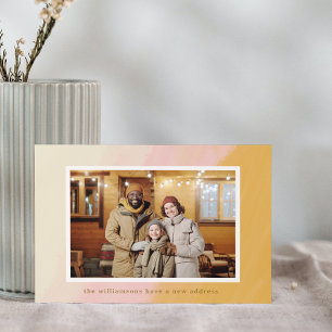 Anuncio Boho Rosa Amarillo Nos Mudamos Nueva Dirección Fot