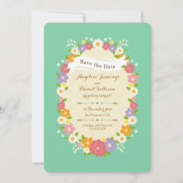 Anuncio Boho Rústico Boda De Vocación Floral (Mint)