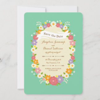 Anuncio Boho Rústico Boda De Vocación Floral (Mint)