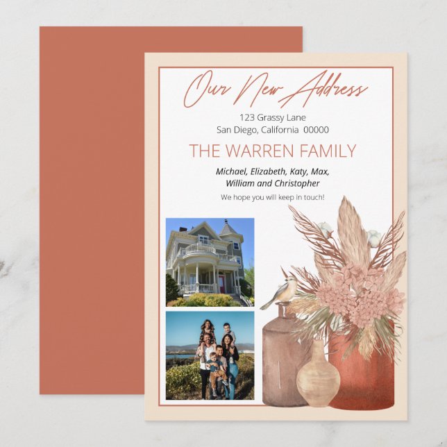 Anuncio Boho Terracotta Grasas Secas Foto Floral Movida (Anverso / Reverso)