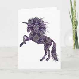 Anuncio Boho Unicornio morado, felicitaciones Bodas
