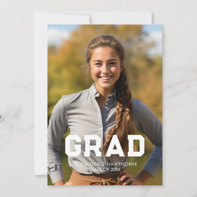 Anuncio Bold Sport Athlete Photo Grad (Anverso)