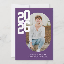 Anuncio Bold Type Purple 2026 Foto Graduación 