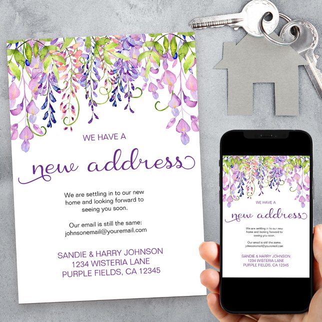 Anuncio Bonito Floral Purple Wisteria Nueva dirección en m (Subido por el creador)