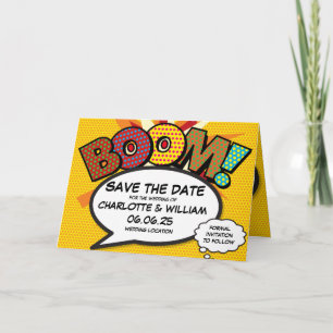 Anuncio BOOM Guarda la Fecha Diversión Retro Arte Pop Comi