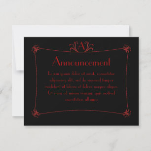 Anuncio Borde elegante personalizable con monograma