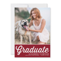 Borgoña Retro negrita tipografía foto graduación