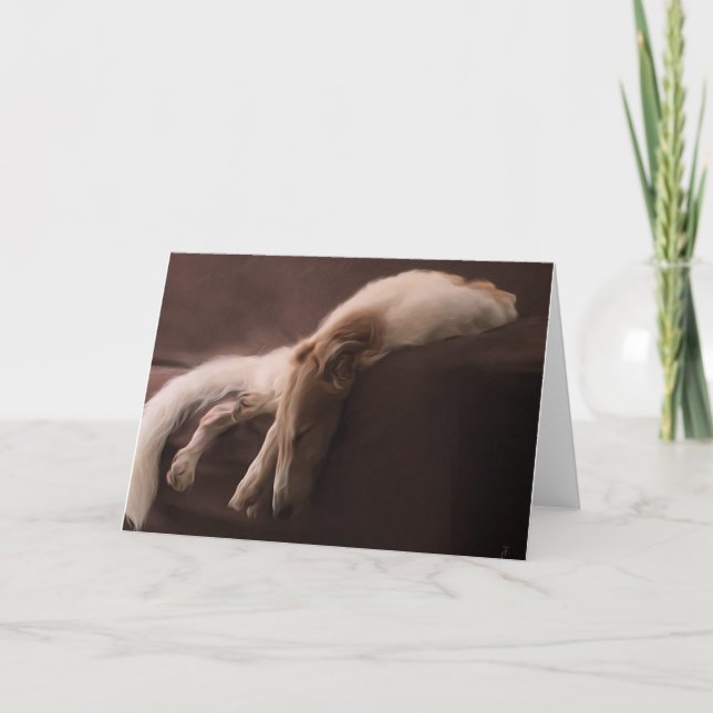 Anuncio Borzoi en reposo (Anverso)