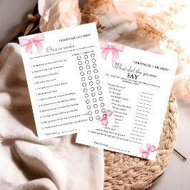 Anuncio Bow Bride & groom trivia juego de ducha de novia