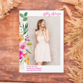 Anuncio Brillante graduación de la foto del guión de flore